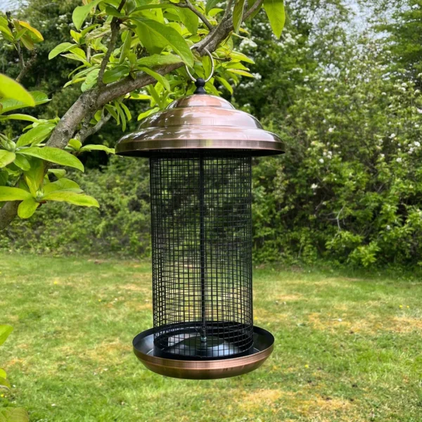 2 x Extra Large Copper Hanging Metal Bird Nut Feeders – Durable Wild Bird Feeders for Garden Use - Image 7