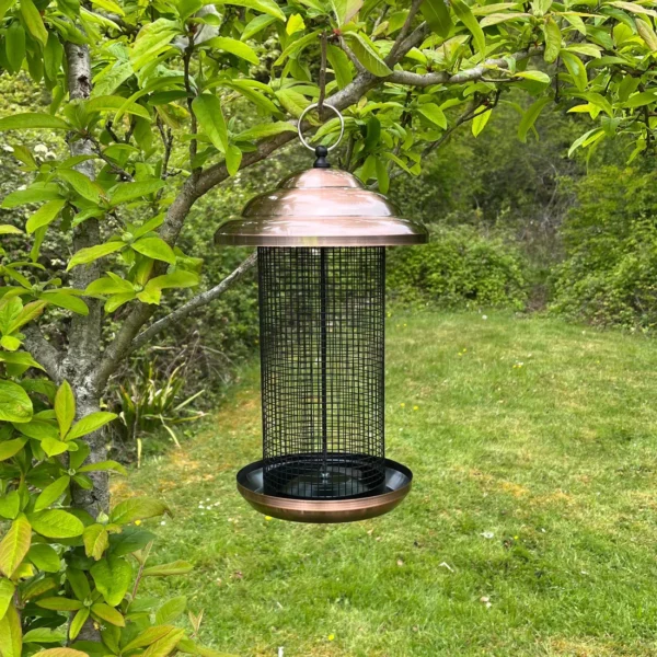 2 x Extra Large Copper Hanging Metal Bird Nut Feeders – Durable Wild Bird Feeders for Garden Use - Image 6