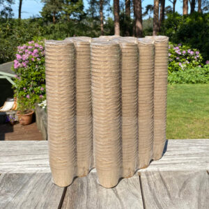 288 x 5cm Eco Round Fibre Plant Pots – Biodegradable & Compostable Seedling Pots for Sustainable Gardening