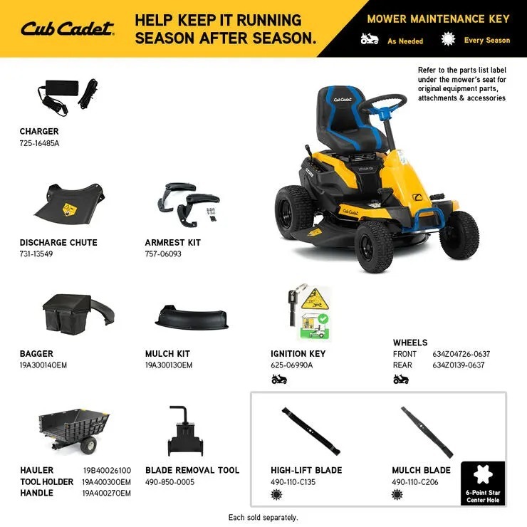 Cub Cadet CC30E 30-in. 56V MAX Riding Lawn Mower - Image 2