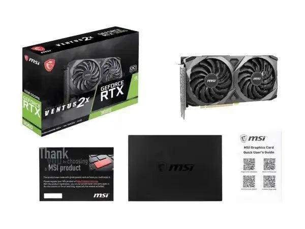 MSI Ventus GeForce RTX 3060 12GB GDDR6 PCI Express 4.0 Video Card RTX 3060 Ventus 2X 12G OC