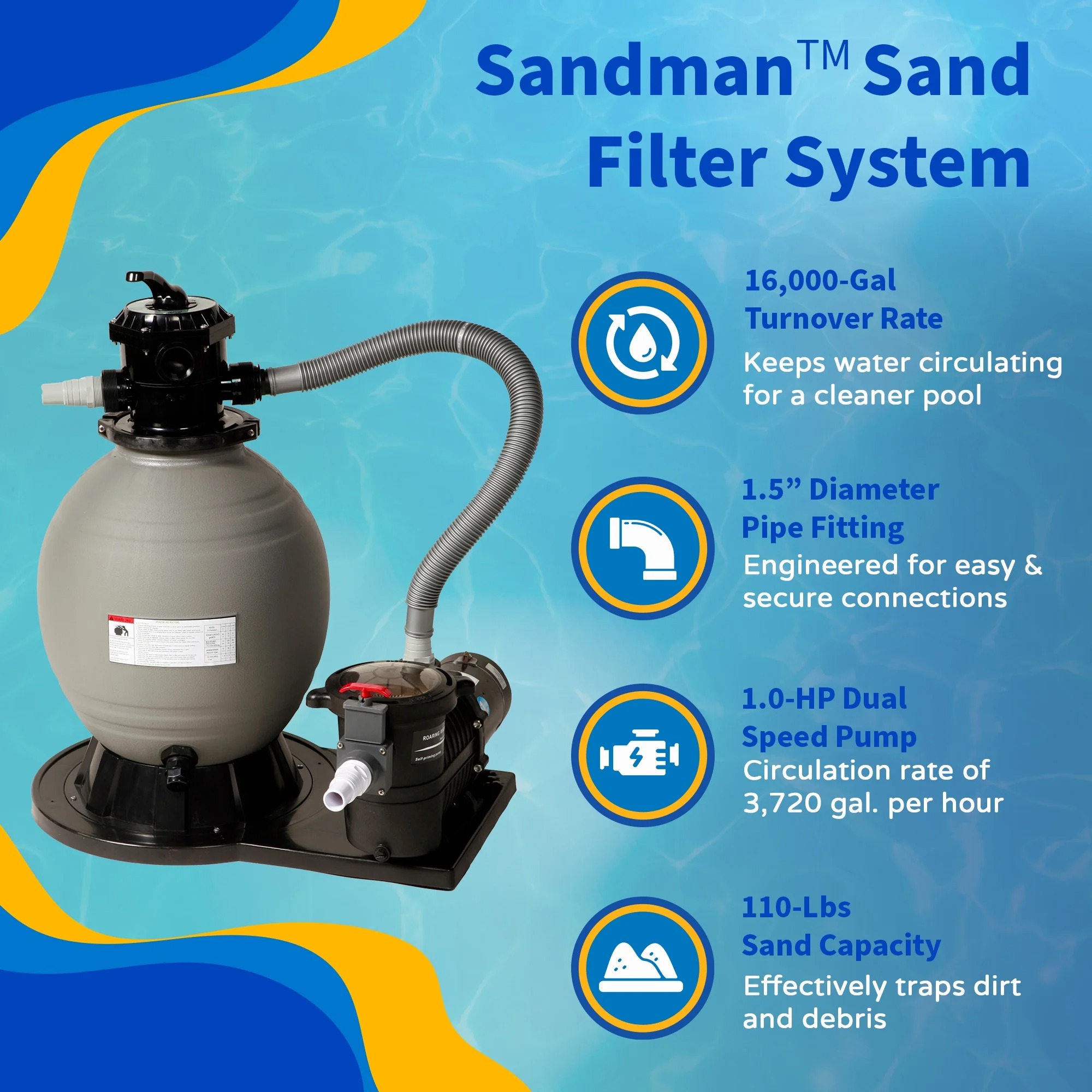 Blue Wave Affinity 24-ft Round 52-in Deep 7-in Top Rail Resin Swimming Pool Package - Image 6