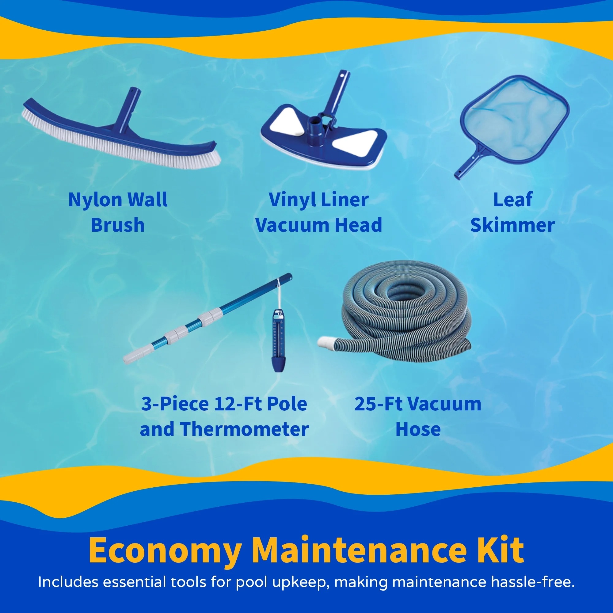 Blue Wave Affinity 24-ft Round 52-in Deep 7-in Top Rail Resin Swimming Pool Package - Image 7